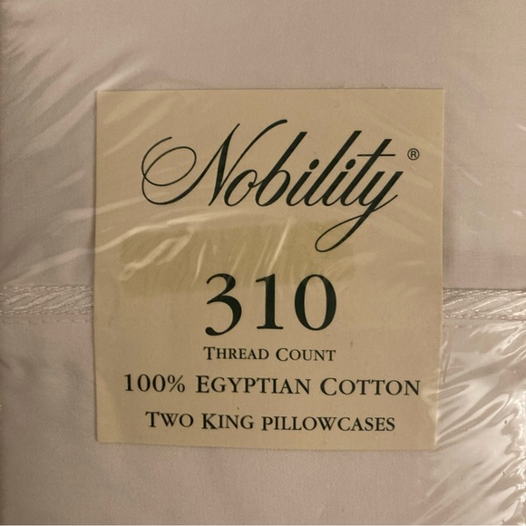 New Nobility Egyptian Cotton 310 thread count king Pillowcases - white - Picture 2 of 5